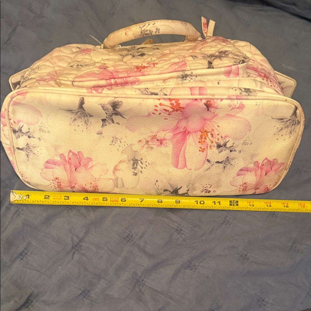 Betsey Johnson Pink and Gray Floral Bag - Picture 9 of 11